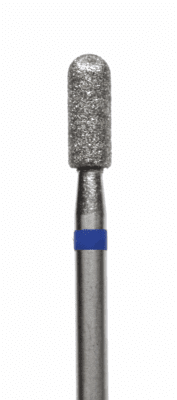 Фреза алмазная Цилиндр с полусферой (3,1 мм, синяя)