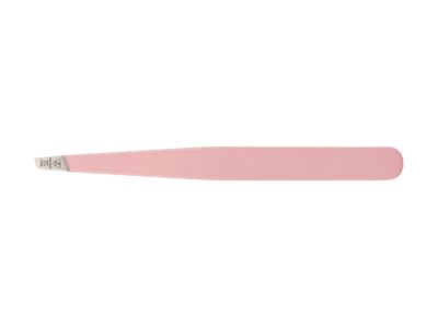 Пинцет для коррекции бровей со скошенным краем и узкими кромками розовый D-109F