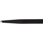 Пинцет для коррекции бровей со скошенным краем и узкими кромками черный D-111F